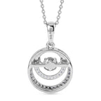D'Joy - Tanzanite & White Zircon Solitaire Pendant with Chain (Size 20) in Rhodium Overlay Sterling Silver_4476888_4