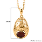 Luxuriant - Ammolite & Lab Grown Diamond (SI/G-H) Pendant with Chain (Size 20) in 18K Vermeil Yellow Gold Plated Sterling Silver 0.85 Ct._4477599_5