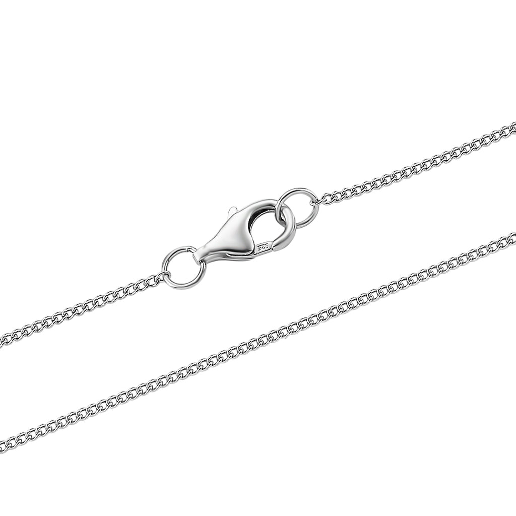 Moissanite Circle Drop Pendant with Chain (Size 18) in Rhodium Overlay Sterling Silver 1.00 Ct._4477717_4