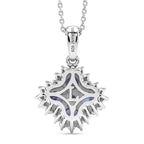 Luxuriant - Tanzanite & Lab Grown Diamond (SI/G-H) Pendant with Chain (Size 20) in Rhodium Overlay Sterling Silver 1.50 Ct._4478977_4