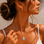 Moissanite & Pink Sapphire Pendant with Chain (Size 18) in Rhodium Overlay Sterling Silver 3.76 Ct._4479237_1