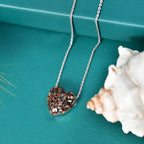 Red Diamond & Blue Sapphire Pendant with Chain (Size - 20) in Rhodium Overlay Sterling Silver 0.40 Ct._4479801_2
