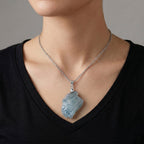 Aquamarine Pendant with Chain (Size 20) 63.00 Ct.