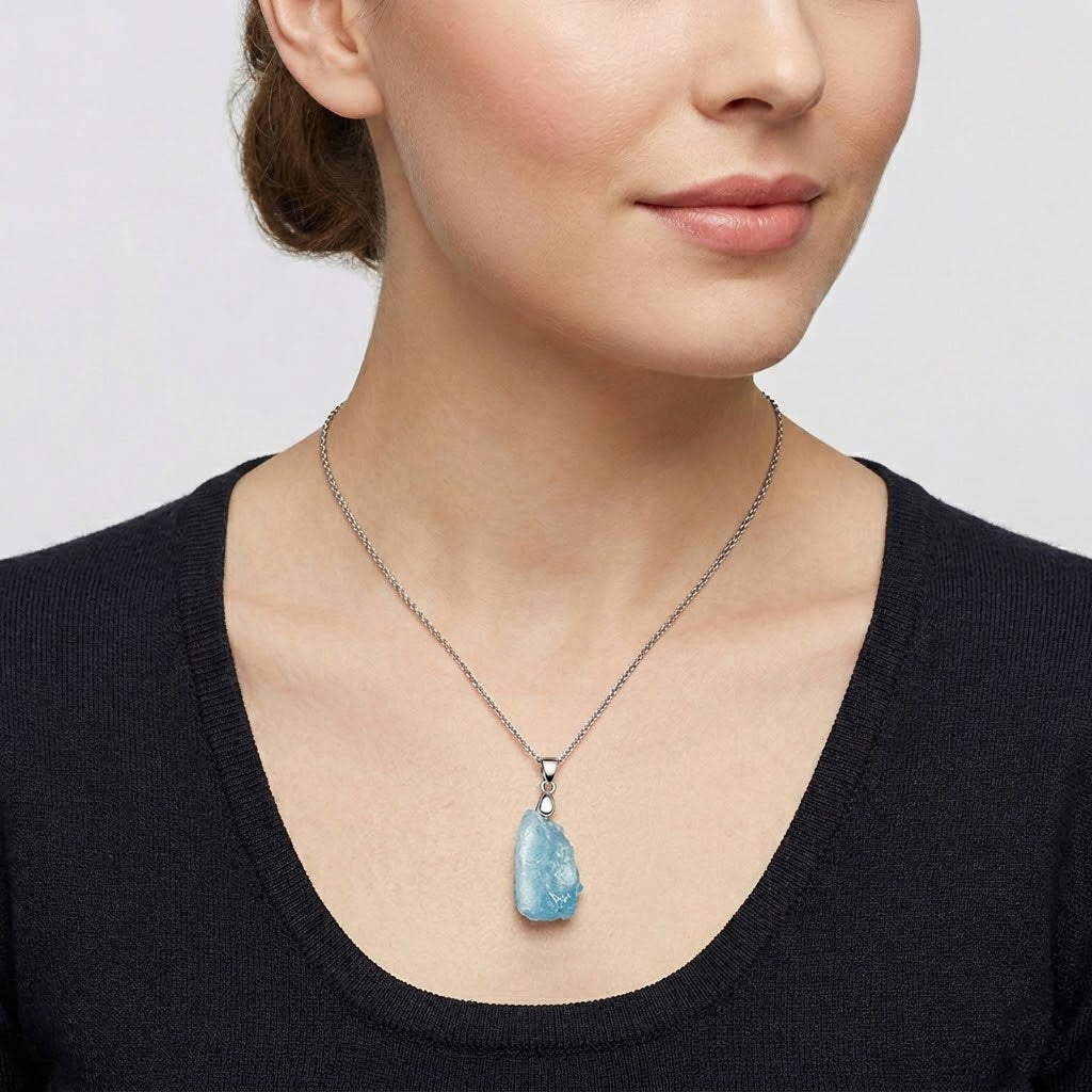 Aquamarine Pendant with Chain (Size 20) 33.00 Ct. V32346028 3