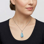Aquamarine Pendant with Chain (Size 20) 33.00 Ct.