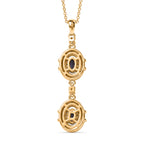 D'Joy - Tanzanite & White Zircon Drop Pendant with Chain (Size 20) in 18K Vermeil Yellow Gold Plated Sterling Silver_4481402_4