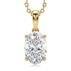 Luxuriant - SGL Certified Lab Grown Diamond (SI/G-H) Pendant with Chain (Size 20) in 18K Vermeil Yellow Gold Plated Sterling Silver 2.00 Ct._4481435