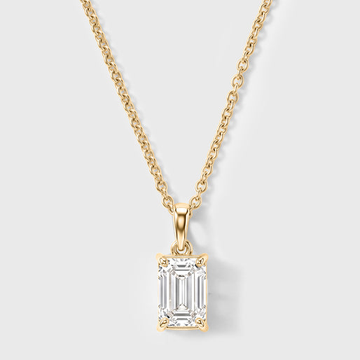 Luxuriant - SGL Certified Lab Grown Diamond (SI-G-H) Solitaire Pendant with (Size 20) in Rhodium Overlay Sterling Silver 2.00 Ct.