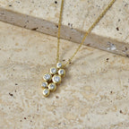 Luxuriant - Lab Grown Diamond (SI/G-H) Cluster Drop Pendant with Chain (Size 20) in 18K Vermeil Yellow Gold Plated Sterling Silver 0.33 Ct._4481683_2