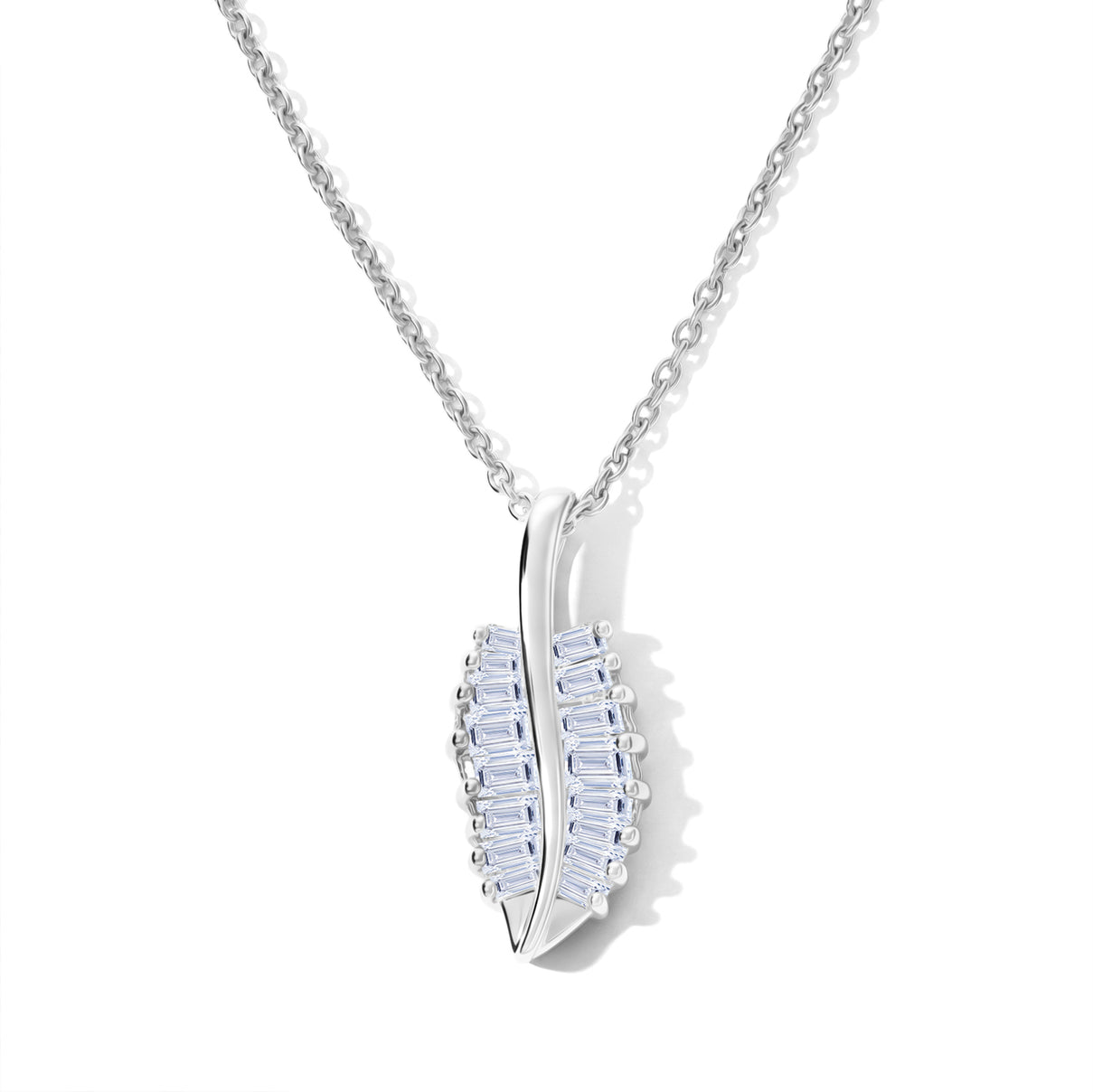 Rachel Galley - SGL Certified Lab Grown Diamond (SI-G-H) Pendant with Chain (Size 20) in Rhodium Overlay Sterling Silver 0.50 Ct. 4481721 0