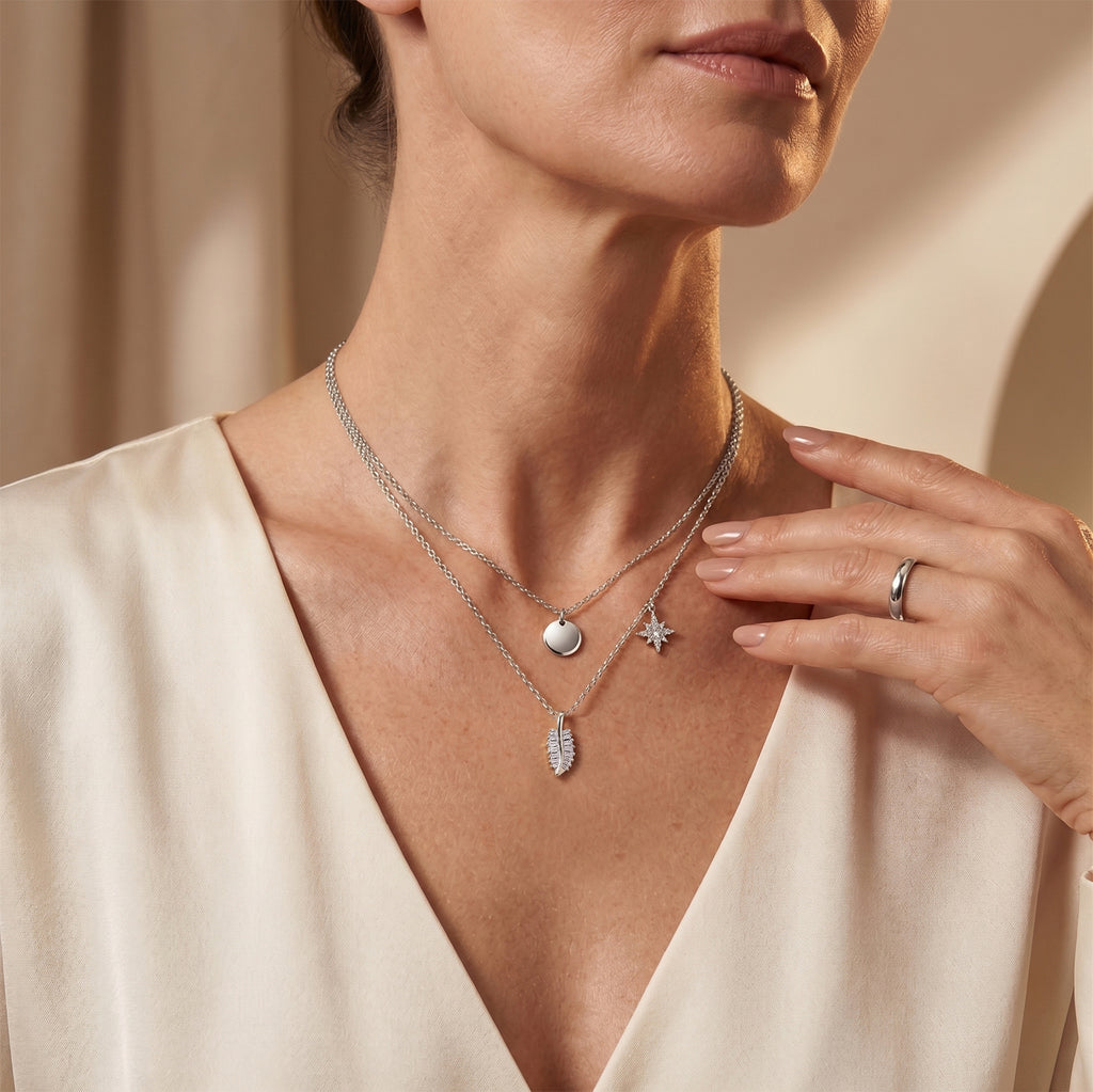 Rachel Galley - SGL Certified Lab Grown Diamond (SI/G-H) Pendant with Chain (Size 20) in Rhodium Overlay Sterling Silver 0.50 Ct._4481721_2
