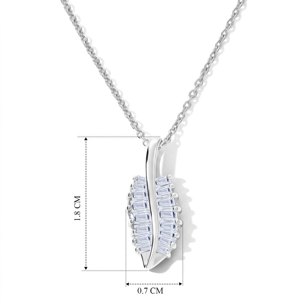 Rachel Galley - SGL Certified Lab Grown Diamond (SI/G-H) Pendant with Chain (Size 20) in Rhodium Overlay Sterling Silver 0.50 Ct._4481721_4