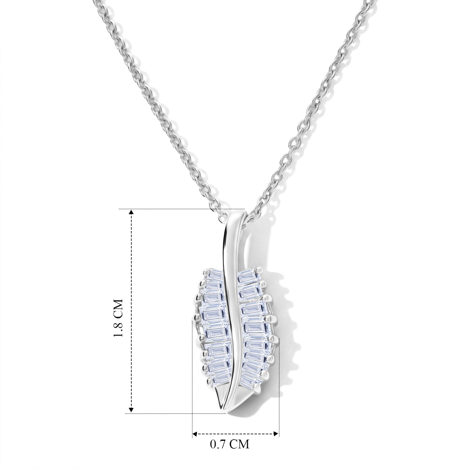 Rachel Galley - SGL Certified Lab Grown Diamond (SI-G-H) Pendant with Chain (Size 20) in Rhodium Overlay Sterling Silver 0.50 Ct. 4481721 4