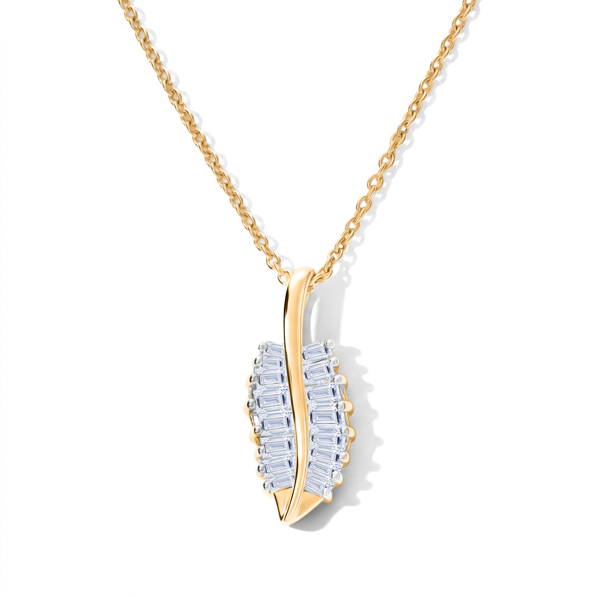 Lab Grown Diamond Pendant with Chain (Size 20) in 18K YG Vermeil Sterling Silver 0.39 ct  0.520  Ct. 4481722 0