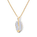 Lab Grown Diamond Pendant with Chain (Size 20) in 18K YG Vermeil Sterling Silver 0.39 ct  0.520  Ct._4481722