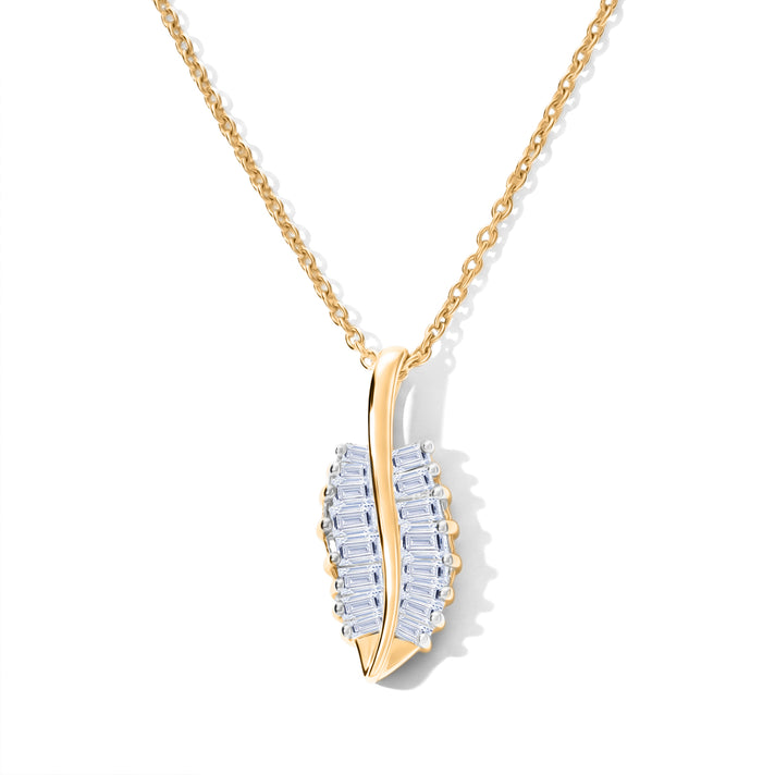 Lab Grown Diamond Pendant with Chain (Size 20) in 18K YG Vermeil Sterling Silver 0.39 ct  0.520  Ct. 4481722 1