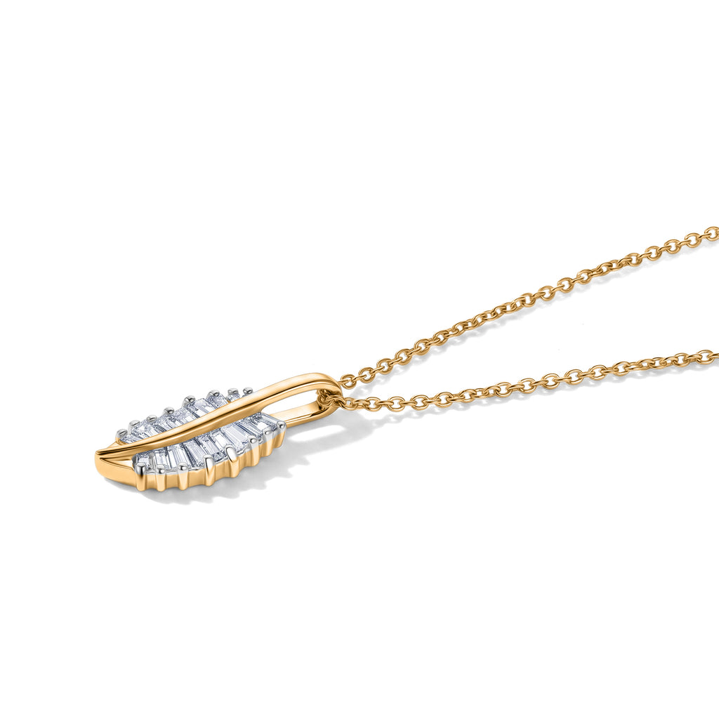 Lab Grown Diamond Pendant with Chain (Size 20) in 18K YG Vermeil Sterling Silver 0.39 ct  0.520  Ct._4481722_3