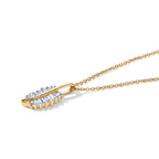 Lab Grown Diamond Pendant with Chain (Size 20) in 18K YG Vermeil Sterling Silver 0.39 ct  0.520  Ct._4481722_3