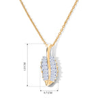 Lab Grown Diamond Pendant with Chain (Size 20) in 18K YG Vermeil Sterling Silver 0.39 ct  0.520  Ct._4481722_4