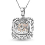 Ethiopian Opal,  Moissanite Pendant with Torn Chain 19DC (Size 20) in Rhodium Overlay Sterling Silver 1.73 ct  6.030  Ct._4481843_4