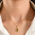 Luxuriant - Ammolite & Lab Grown Diamond (SI/G-H) Pendant with Chain (Size 20) in 18K Vermeil Yellow Gold Plated Sterling Silver 1.20 Ct._4482257_1
