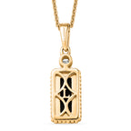 Luxuriant - Ammolite & Lab Grown Diamond (SI/G-H) Pendant with Chain (Size 20) in 18K Vermeil Yellow Gold Plated Sterling Silver 1.20 Ct._4482257_4