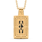 Luxuriant - Ammolite & Lab Grown Diamond (SI/G-H) Prismatic Pendant with Chain (Size 20) in 18K Vermeil Yellow Gold Plated Sterling Silver 1.20 Ct._4482341_4