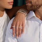 Set of 2 - Royal Bali Collection - D'Joy Moissanite Wave Ring in 18K Vermeil Yellow Gold Plated Sterling Silver_4482361_3