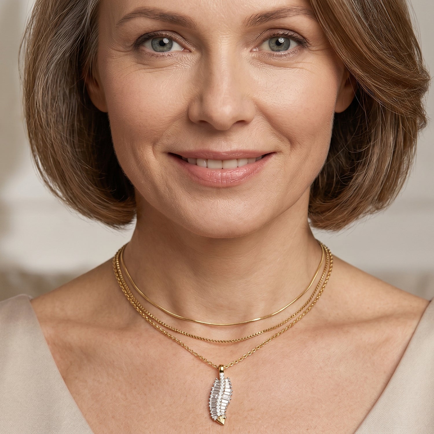 Rachel Galley - SGL Certified Lab Grown Diamond (SI-G-H) Pendant with Chain (Size 20) in 18K Vermeil Yellow Gold Plated Sterling Silver 1.50 Ct. 4482396 2