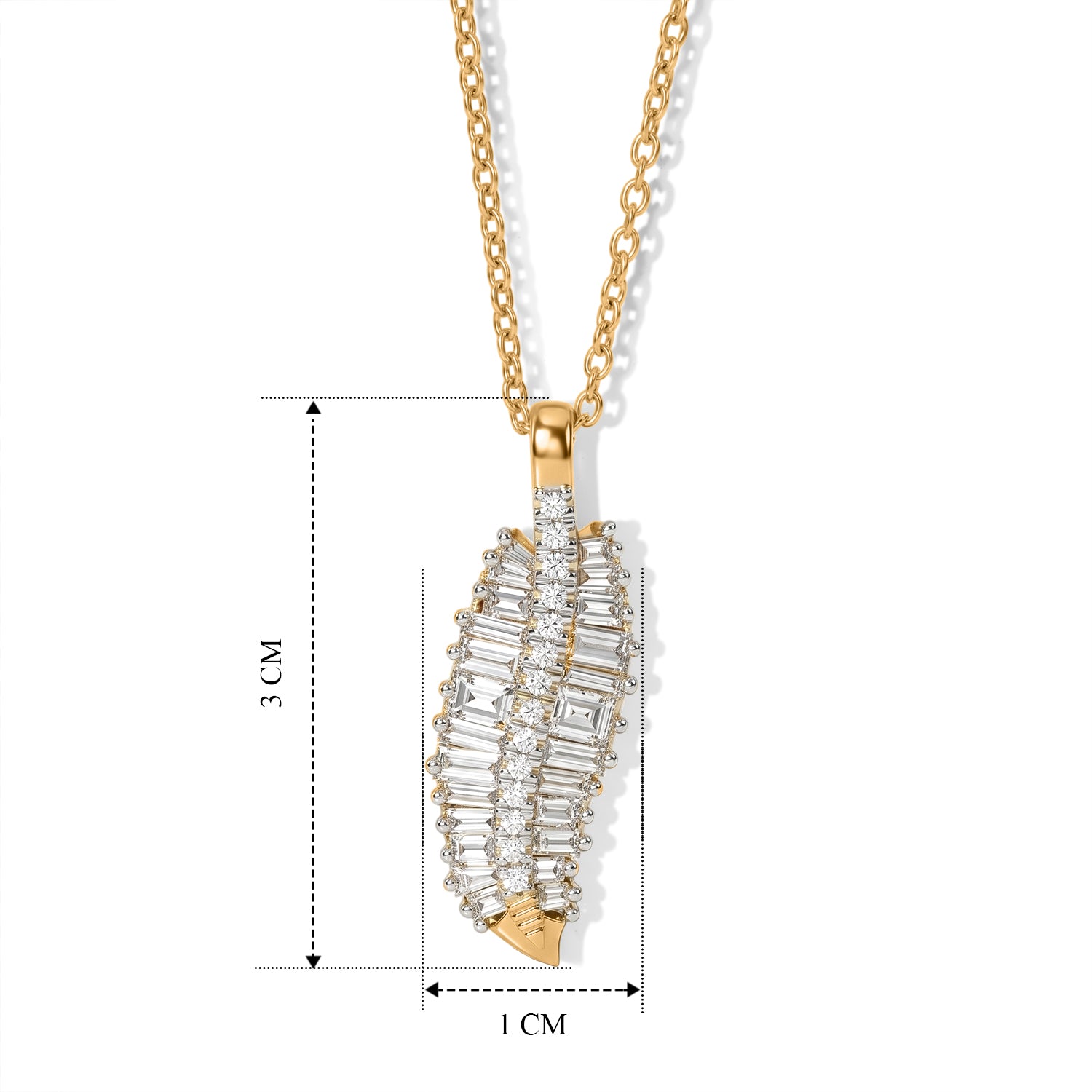 Rachel Galley - SGL Certified Lab Grown Diamond (SI-G-H) Pendant with Chain (Size 20) in 18K Vermeil Yellow Gold Plated Sterling Silver 1.50 Ct. 4482396 4