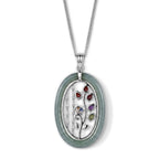 GP  - African Amethyst & Multi-Gemstone Floral Vine Pendant with Chain (Size 18) in Rhodium Overlay Sterling Silver 10.90 Ct._4482519_4