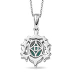 D'Joy - Natural Larimar Solitaire Pendant with Chain (Size 20) in Platinum Overlay Sterling Silver 1.50 Ct._4482551_4