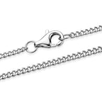 GRA Certified Moissanite Solitaire Pendant with Chain (Size 18) in Rhodium Overlay Sterling Silver 2.00 Ct._4482807_5