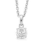 GRA Certified (D-VVS1) Moissanite Solitaire Pendant in Rhodium Overlay Sterling Silver with Chain (Size 20)_4482809_4