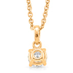 GRA Certified (D-VVS1) Moissanite Solitaire Pendant in Yellow Gold Plated Sterling Silver with Chain (Size 20)_4482810_4