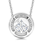 Luxuriant - Lab Grown Diamond (SI/G-H) Halo Pendant with Chain (Size 20) in Rhodium Overlay Sterling Silver 1.26 Ct._4482868_4