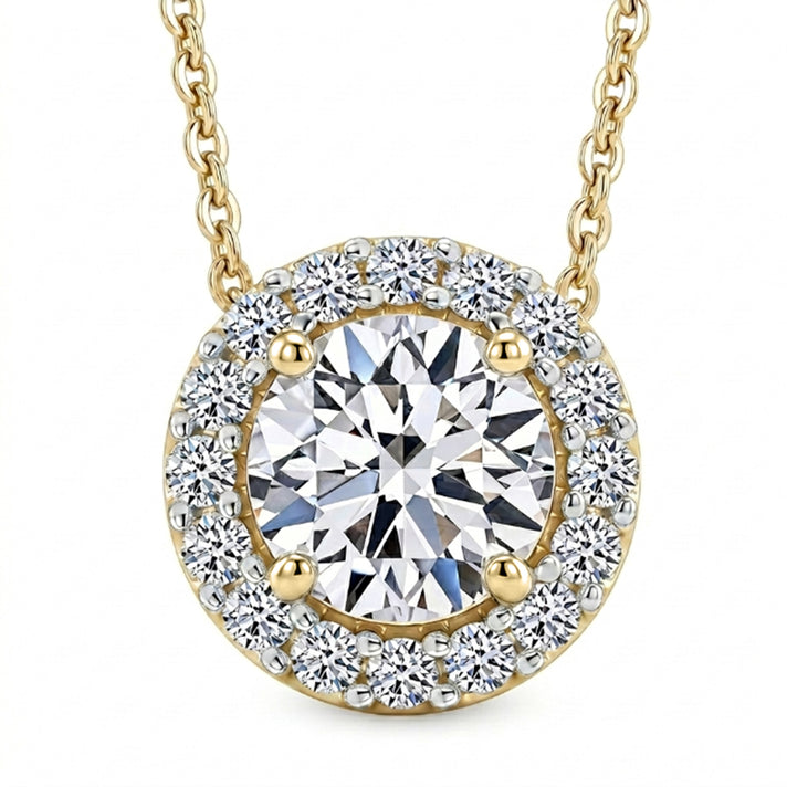 Luxuriant - Lab Grown Diamond (SI-G-H) Pendant with Chain (Size 20) in 18K Vermeil Yellow Gold Plated Sterling Silver 1.26 Ct. 4482869 1