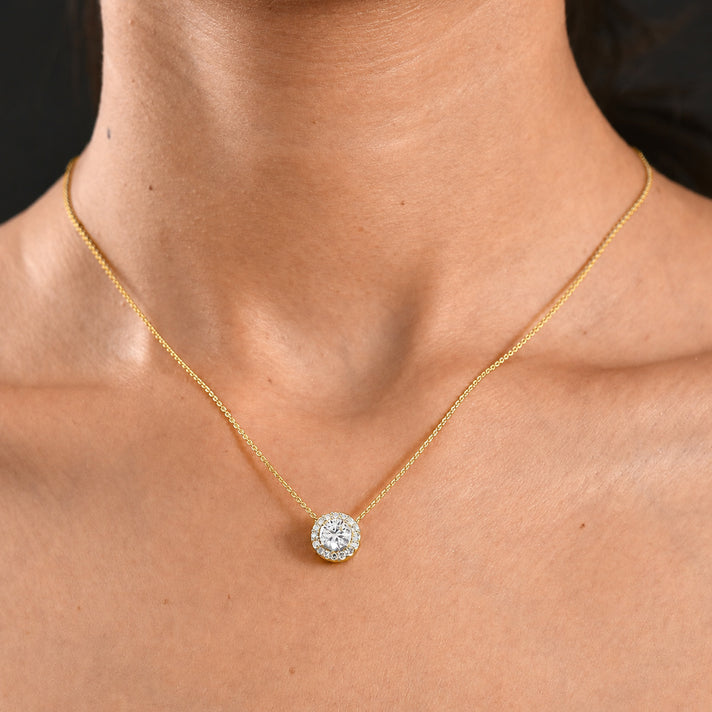Luxuriant - Lab Grown Diamond (SI-G-H) Pendant with Chain (Size 20) in 18K Vermeil Yellow Gold Plated Sterling Silver 1.26 Ct. 4482869 2