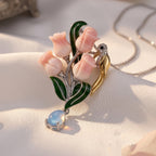 D'Joy - Multi-Gemstone Floral Drop Pendant with Chain (Size 18) in Rhodium Overlay Sterling Silver 14.50 Ct._4483335_2