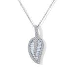 Lab Grown Diamond Pendant with Chain (Size 20) in Rhodium Overlay Sterling Silver 0.95 ct  1.574  Ct._4483696