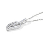 Lab Grown Diamond Pendant with Chain (Size 20) in Rhodium Overlay Sterling Silver 0.95 ct  1.574  Ct._4483696_3