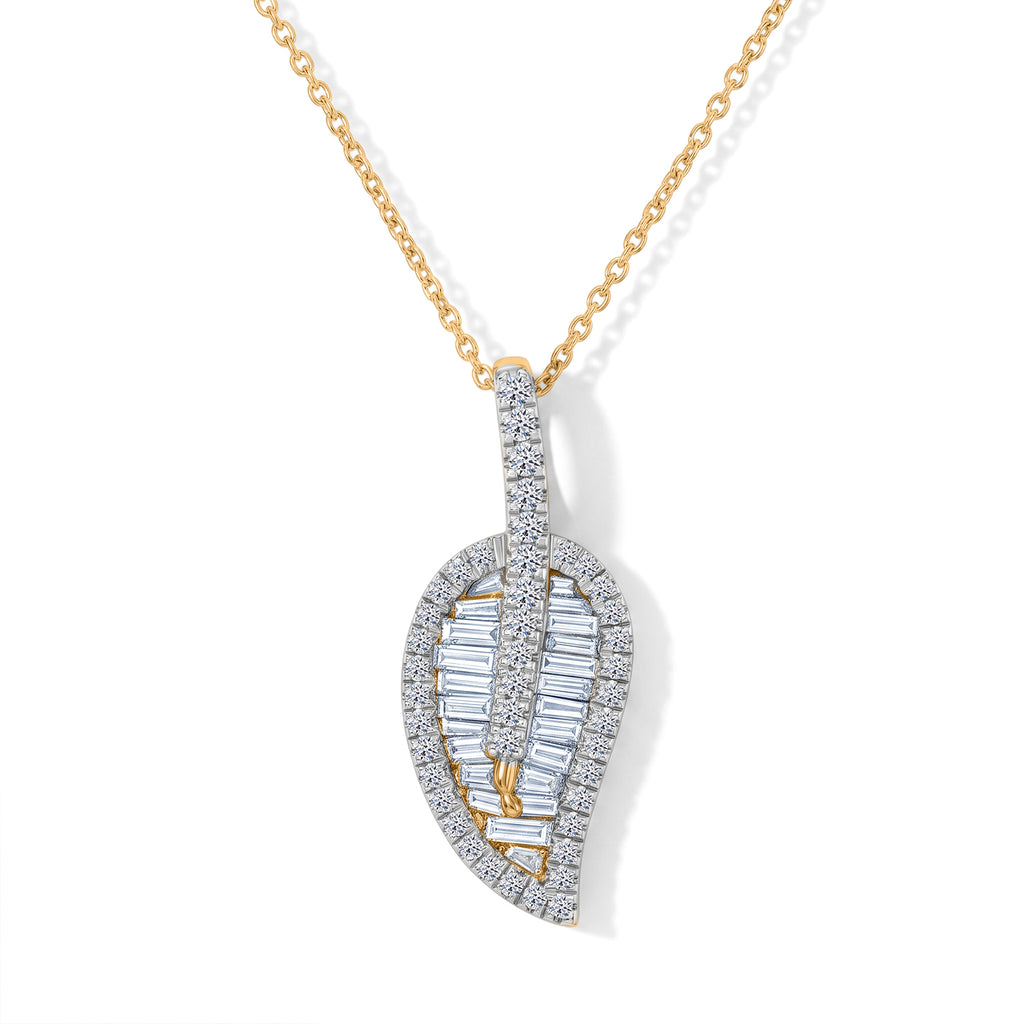Lab Grown Diamond Pendant with Chain (Size 20) in 18K YG Vermeil Sterling Silver 0.95 ct  Silver Wt. 5.2 Gms  1.574  Ct._4483698