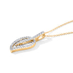 Lab Grown Diamond Pendant with Chain (Size 20) in 18K YG Vermeil Sterling Silver 0.95 ct  Silver Wt. 5.2 Gms  1.574  Ct._4483698_3