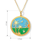 White Zircon Pendant with Chain (Size 20) Stainless Steel  0.040  Ct._4484020_5