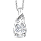 Royal Bali Collection - D'Joy Moissanite Pendant with Chain (Size 20) in Rhodium Overlay Sterling Silver 1.95 Ct._4484194_4