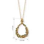 GP - Multi Diamond & Blue Sapphire Pendant with Chain (Size 20) in 18K Vermeil Yellow Gold Plated Sterling Silver 0.55 Ct._4484232_5