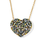 GP - Multi Diamond & Blue Sapphire Pendant with Chain (Size 20) in 18K Vermeil Yellow Gold Plated Sterling Silver 1.05 Ct._4484233
