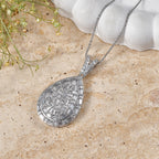 Royal Bali Collection - D'Joy Moissanite Pendant with Chain (Size 20) in Rhodium Overlay Sterling Silver 2.75 Ct._4484240_2