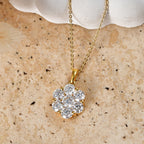 Royal Bali Collection - D'Joy Moissanite Pressure Set Pendant with Chain (Size 20) in Yellow Gold Plated Sterling Silver 2.00 Ct._4484245_2