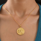 EverTrue Bronzella Collection - Floral Pendant with Chain (Size 20) in 18K Gold Plating_4485378_1